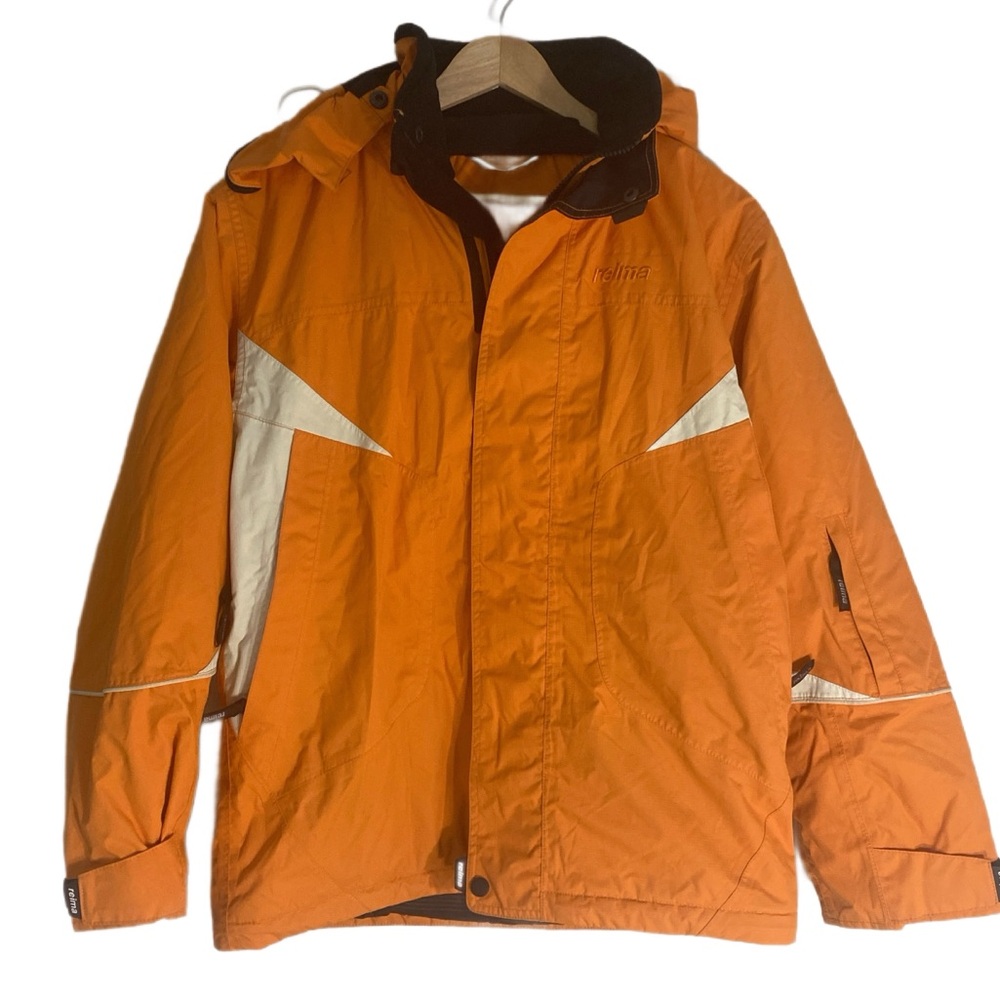 Reima Orange Insulated Hooded Ski Snowboard Jacket 150 Sz‎ 12 Youth